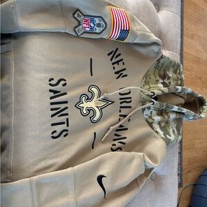 AUTHENTIC Nike 2019 New Orleans Saints Salute to Service Hoodie (Large)(Used)